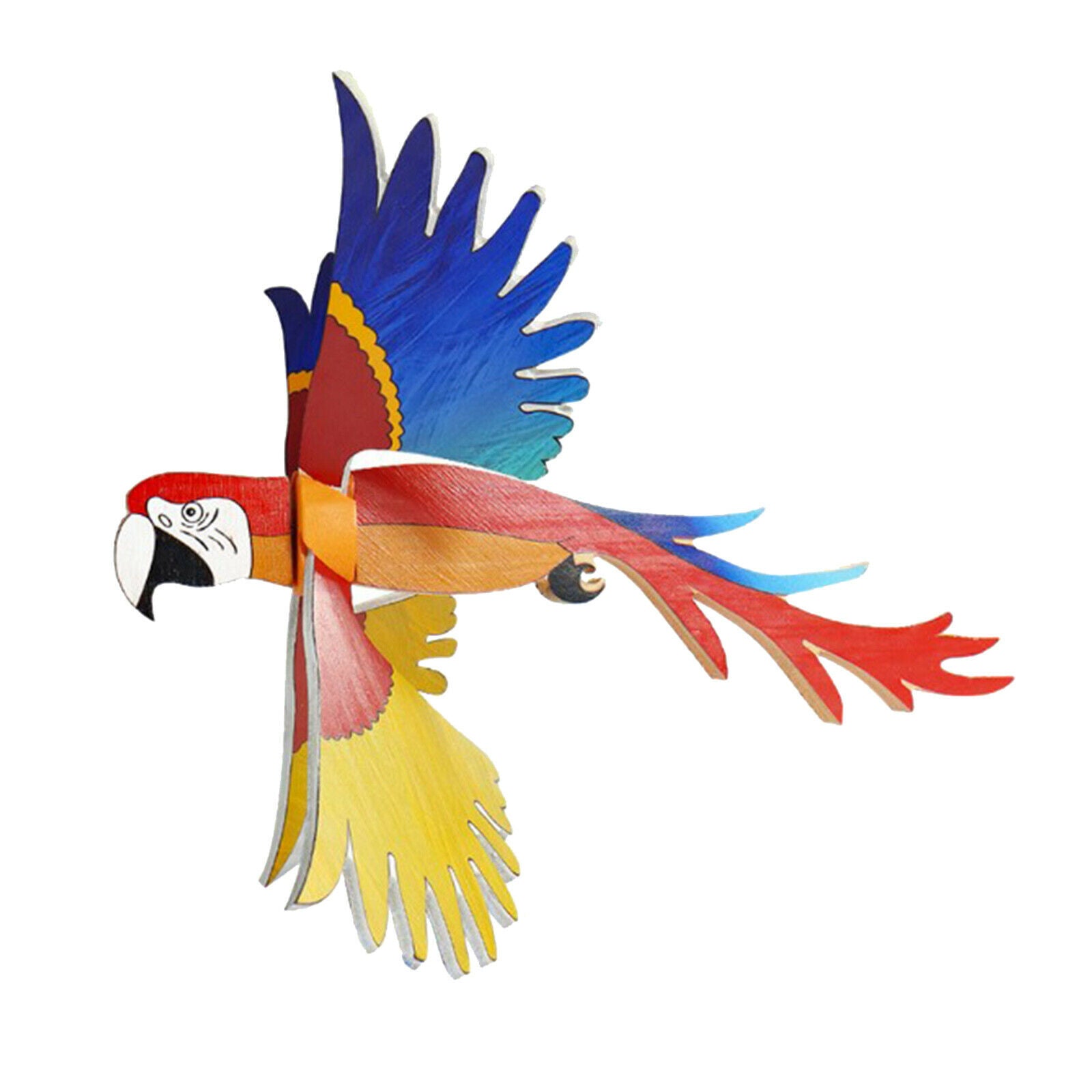 Cute Red Parrot Garden Wind Spinner Garden Bird Ornament Windmill Decoration