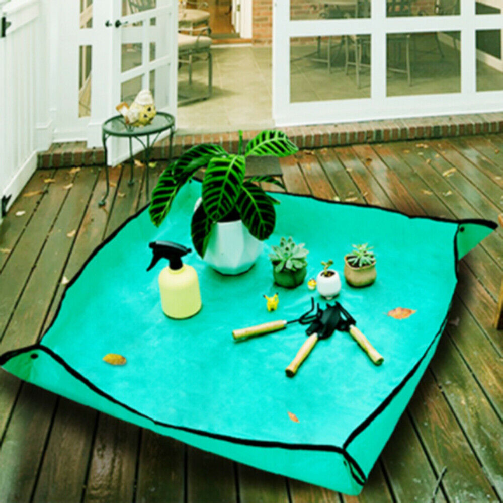Plant Repotting Square Mat Foldable Garden Work Cloth wWaterproof Thickened Mat