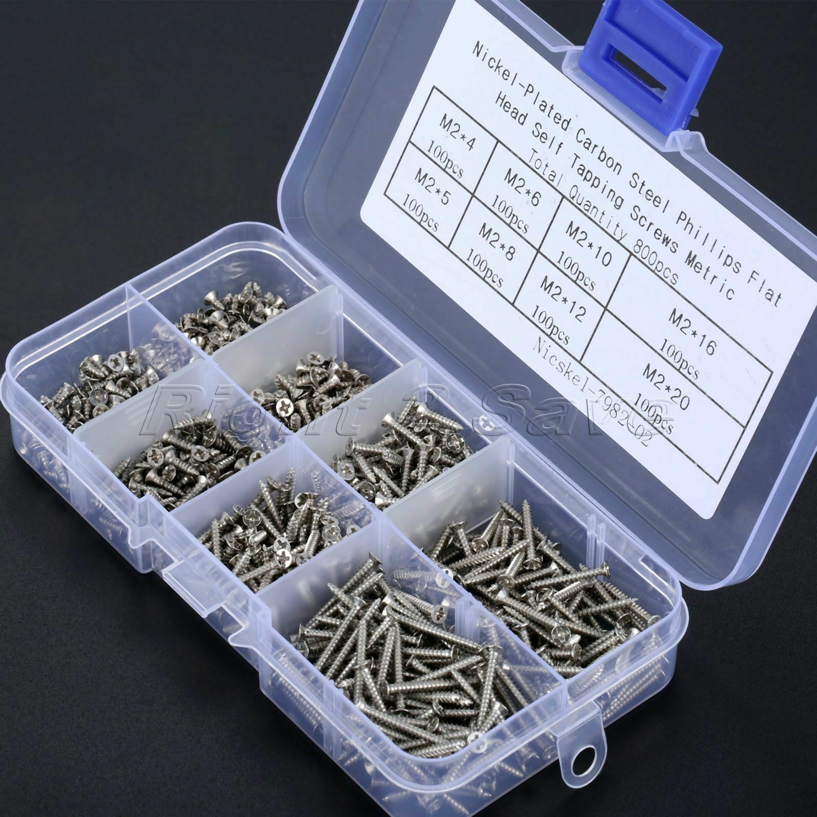 800PCS Self-tapping Nut Screws Electronics Assortment Mixed Set Metric Standard