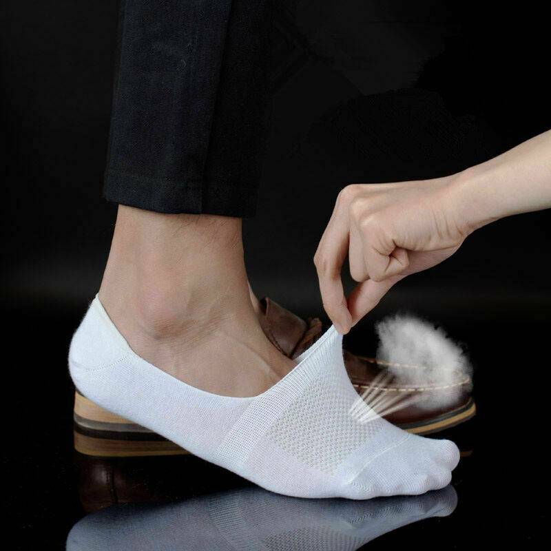 Unisex 10-PAIRS 100% Cotton Boat Socks Low Cut Invisible Nonslip Ankle Socks Set