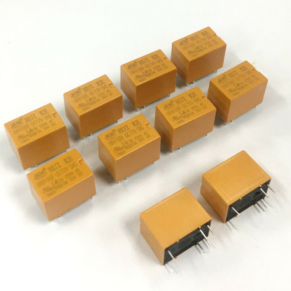 10 Pieces Relay 6 Pin HK4100F-DC12V-SHG DC 5/12/24V For General Electric - DC12V