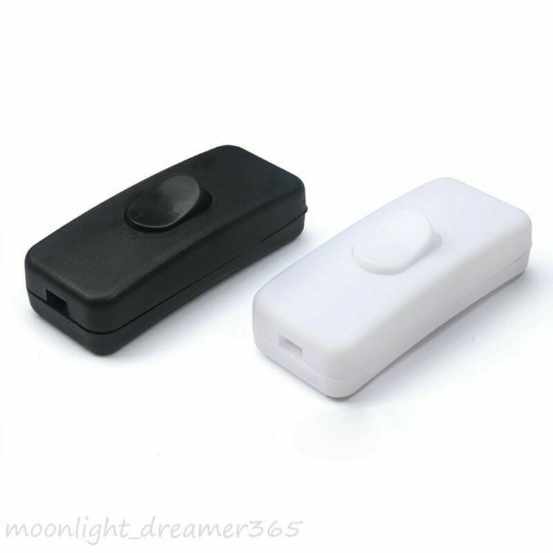 2Pcs In Line ON/OFF Rocker Light Switch 2A 110-250V Table Floor Lamp