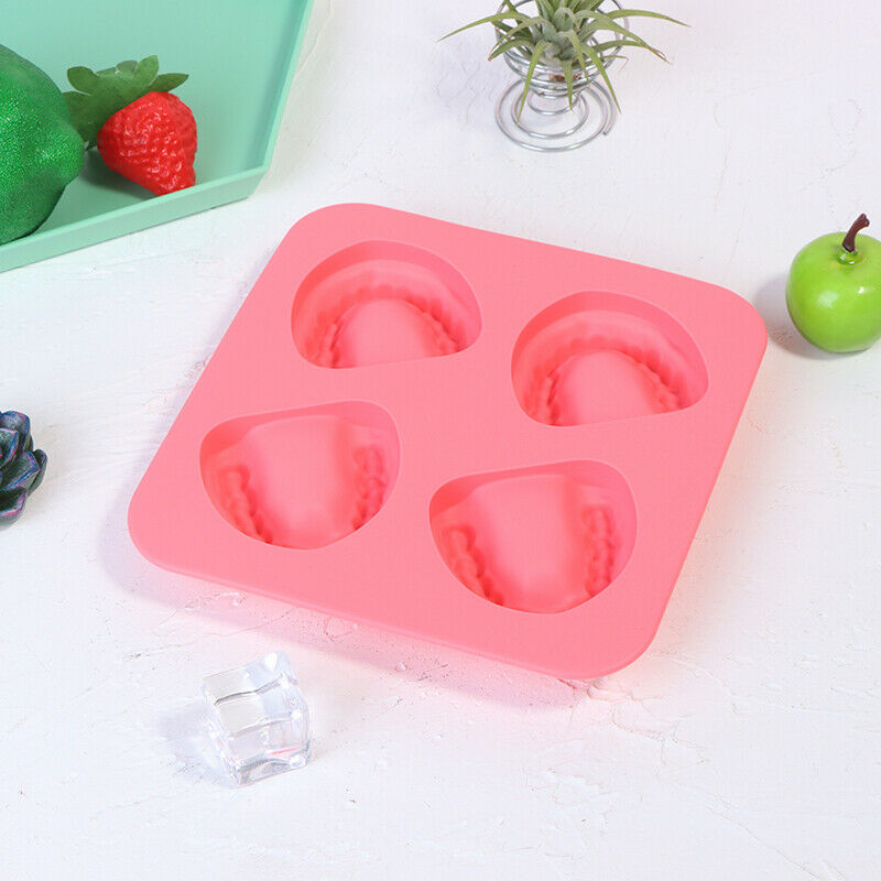 Denture Shaped Ice Cube Tray Silicone Ice Trays/Chocolate Molds Baking Mo.l8