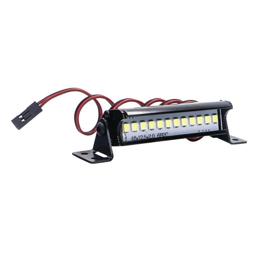 RC Car Lights Bar, 54mm 12 LED Lamp Modes RC Roof Lamp for SCX10 TRX4 D90 90048