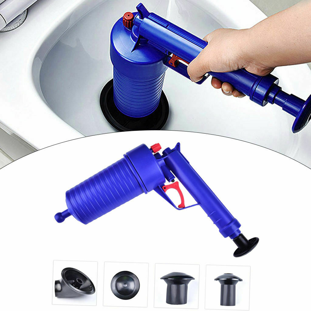 Air Pressure Toilet Plunger Sink Bathtub Shower Air Drain Blaster Augers