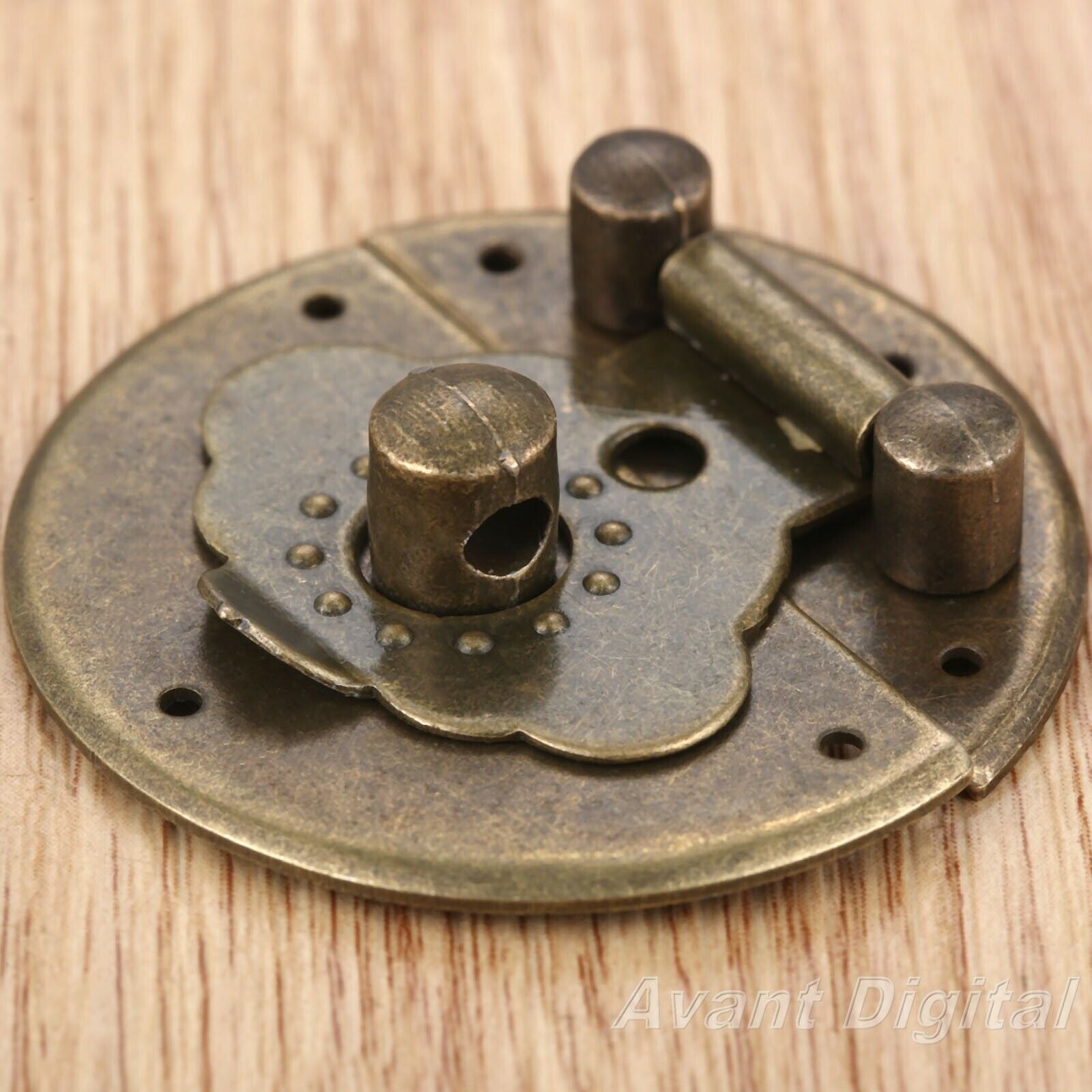1Set Retro Bronze Lock Latch Buckle Clasp Chinese Old Style Jewelry Box Padlock