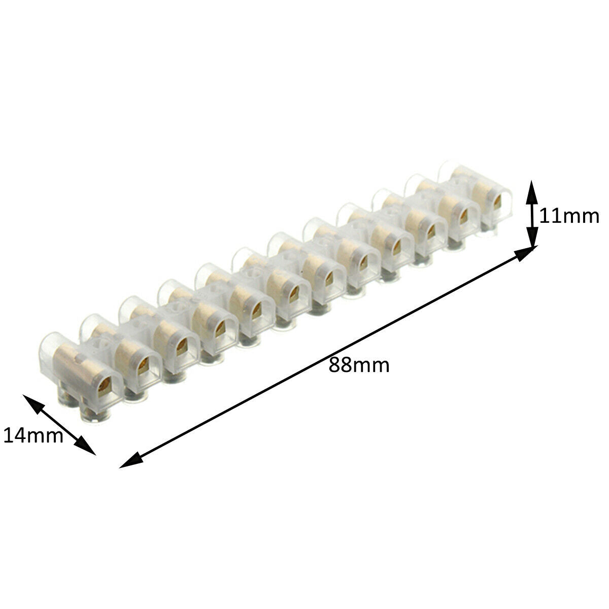 3pcs 12 Way 3A Barrier Screw Terminal Block Wire Connection Connector Strip Kit
