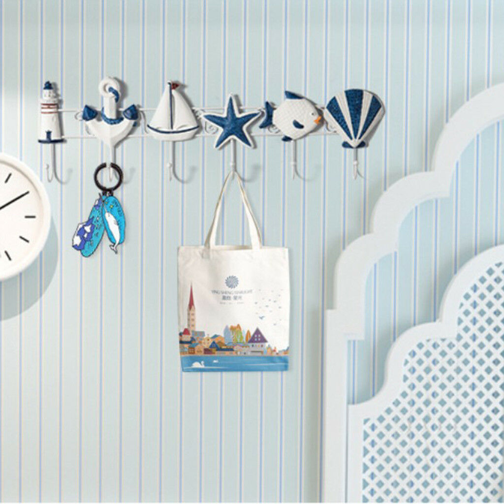 Nautical Seashell Coat Hook Hanger Cast Wall Hook Beach Sea Themed Hook B
