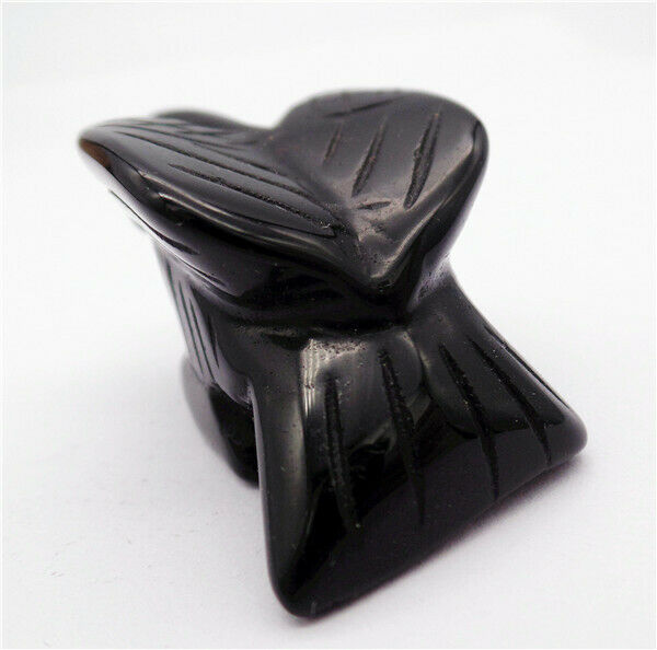 50x30x26mm Black Obsidian Carved Eagle Decoration Statue Stone Home Decor HH8077