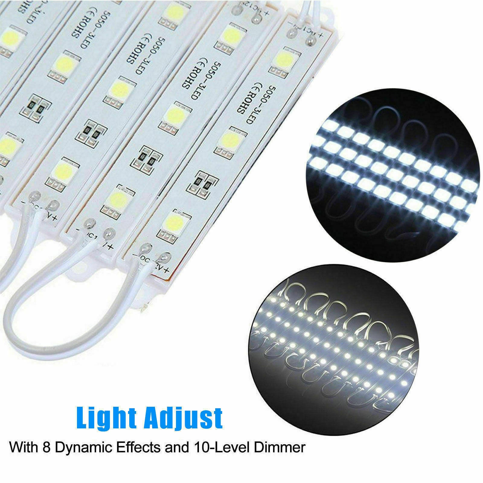 10FT White Dressing Mirror Lighted Cosmetic Makeup Vanity LED Light Remote Power