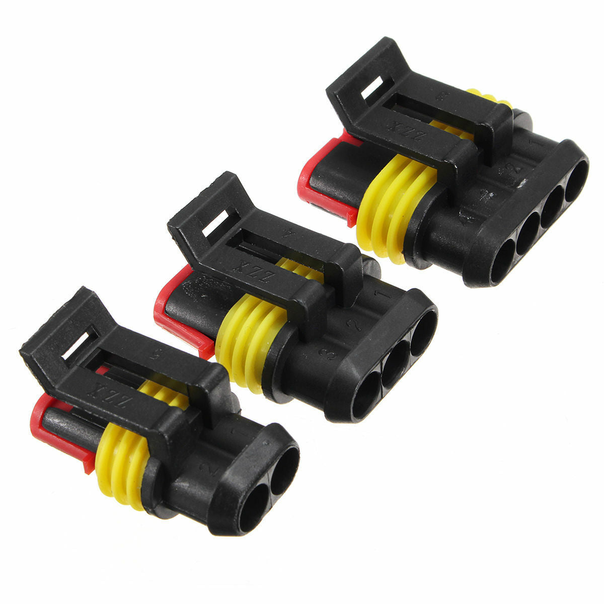 15 Kits 2 3 4 Pins Way Sealed Waterproof Electrical Wire Connector Plug Car Auto