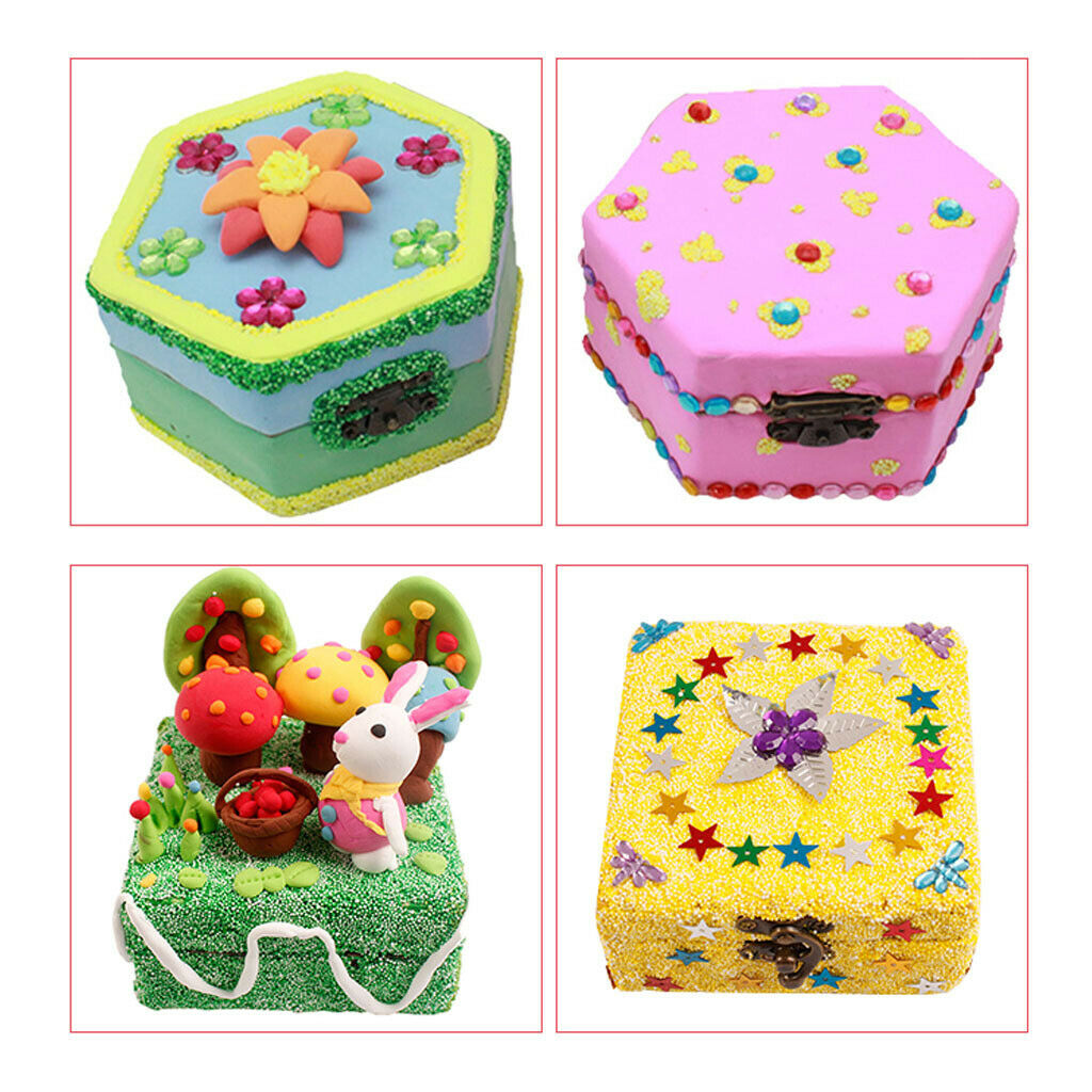 2pcs Semi-finished Wooden Jewelry Boxes Storage for Necklace Bracelet