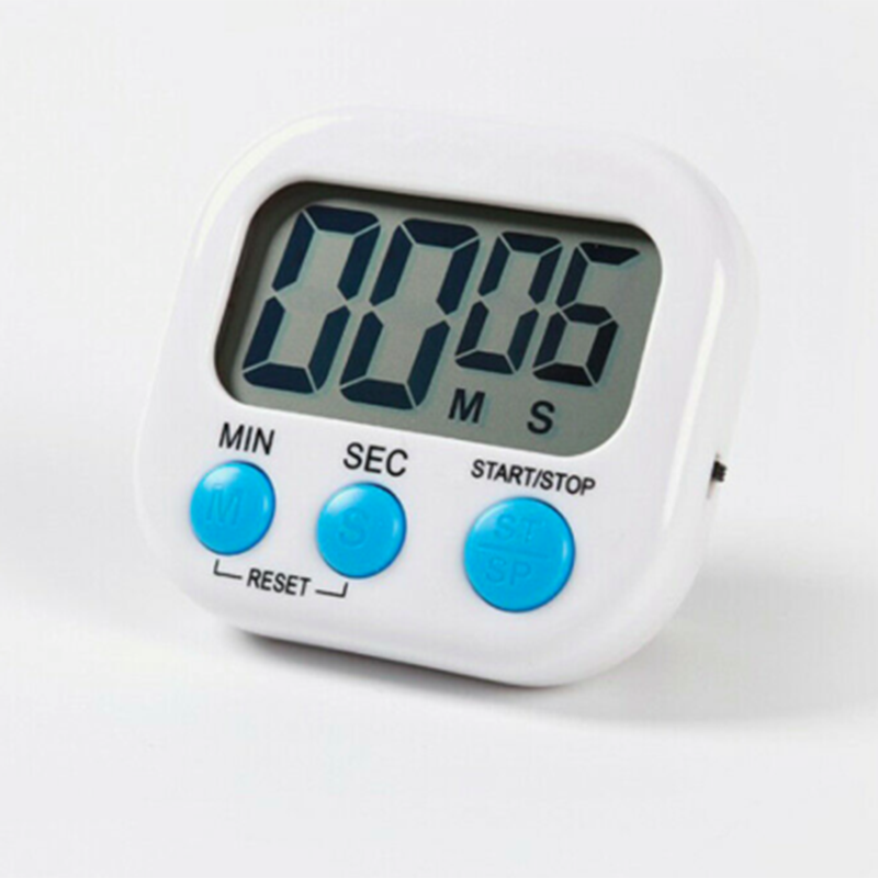 Large LCD Digital Egg Kitchen Cooking Timer Count Down Clock Clear Loud Alarm