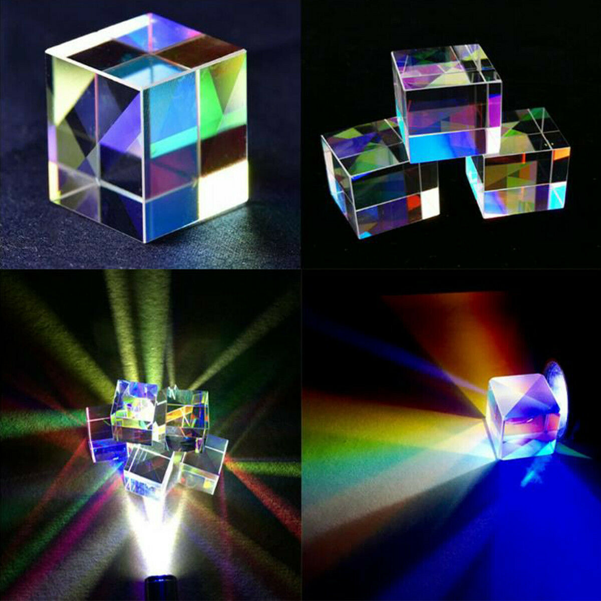 18X18X18 MM Optical Glass X-cube Dichroic Cube Prism RGB Combiner Splitter Gift