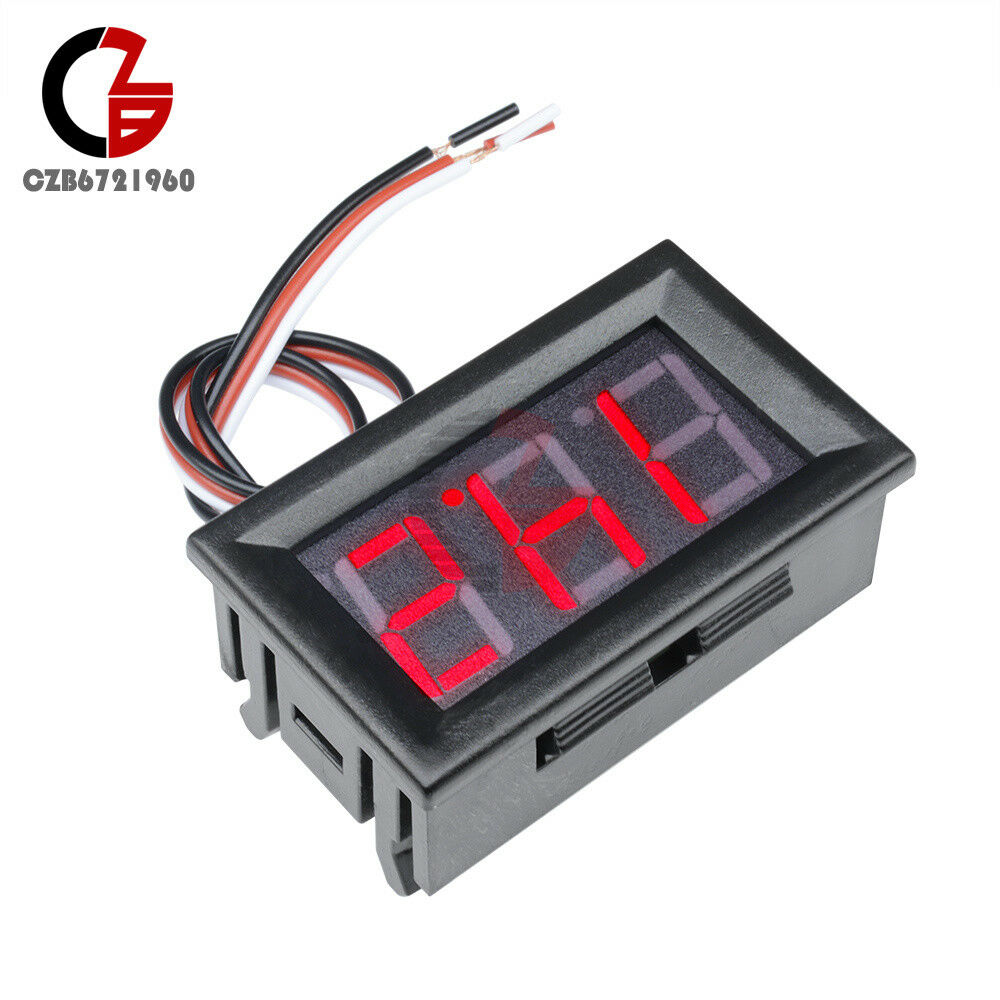 Red 3 Wire 0.56" DC 4.5-30V LED 3 Bit Digital Voltmeter Panel Accurate Meter