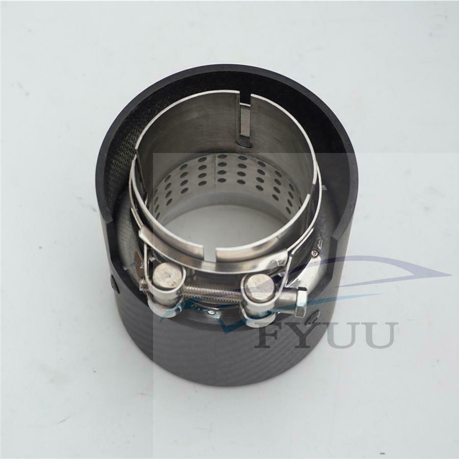 Matte Real Carbon Fiber 63MM / 2.5" in 93 MM / 3.66" 1PC Exhaust End Tail Tips
