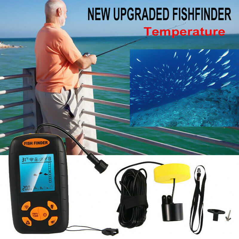 100M Portable Fish Finder Echo Sonar Alarm Sensor Transducer Fishfinder 328Feet