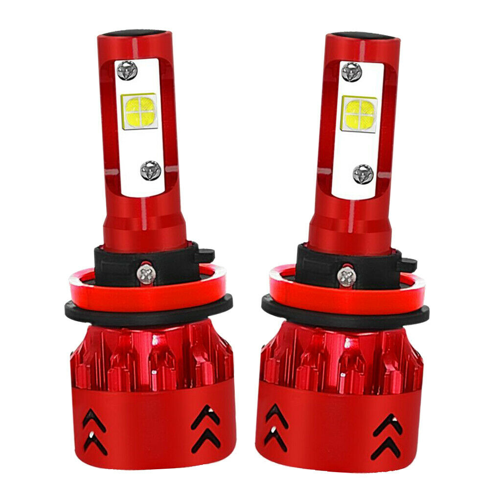 Pair 9V-36V H11 Car SUV White LED Headlight Kit 80W 9600LM 6000K Fog Light