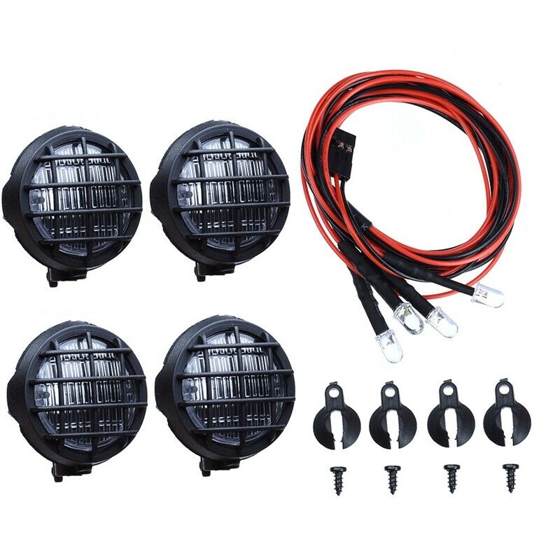 4 Led White Light with Lampshade for 1/10 Traxxas Hsp Rc Cler Accessory Rc CarB4