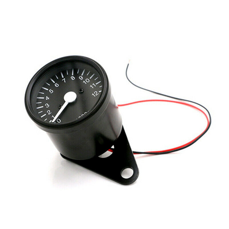 12000RPM Motor Bike 12V DC Universal LED Motorcycle Tachometer Speedometer Gauge