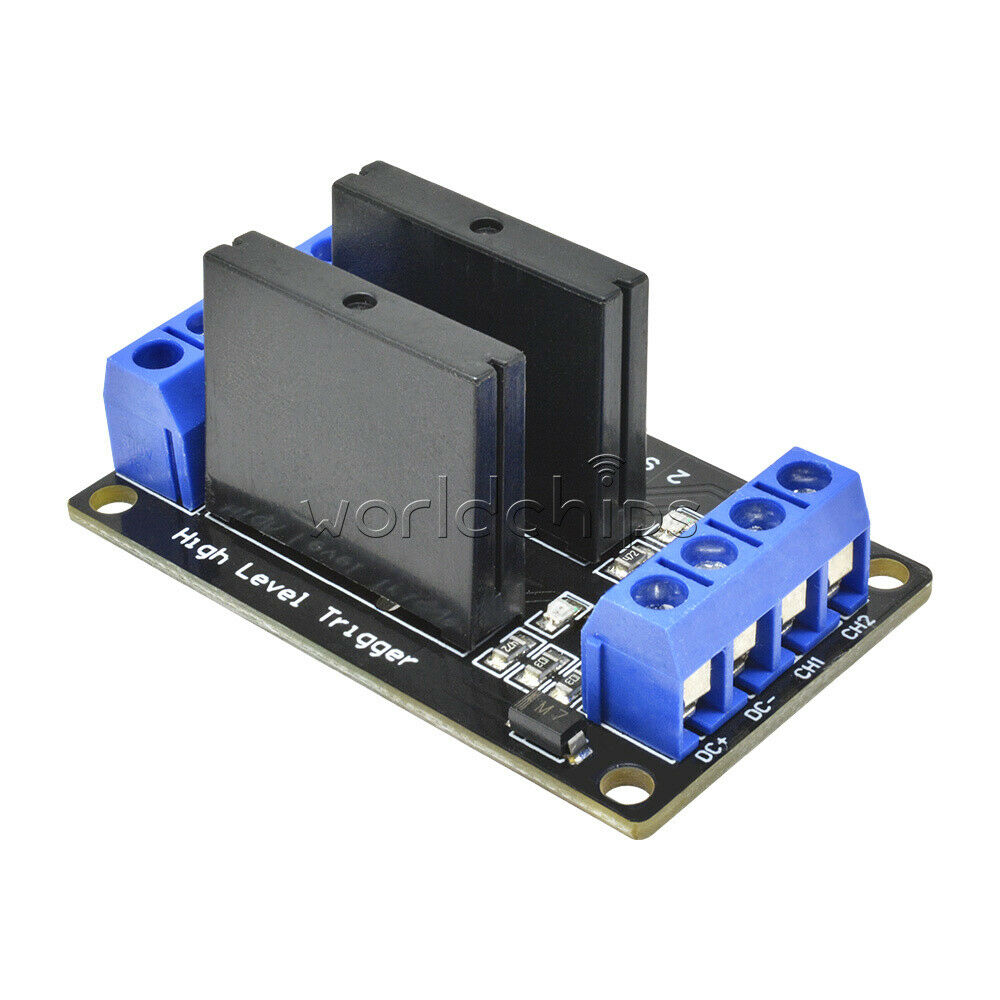 5V DC 2 Channel Solid-State Relay Board module High Level fuse for arduino