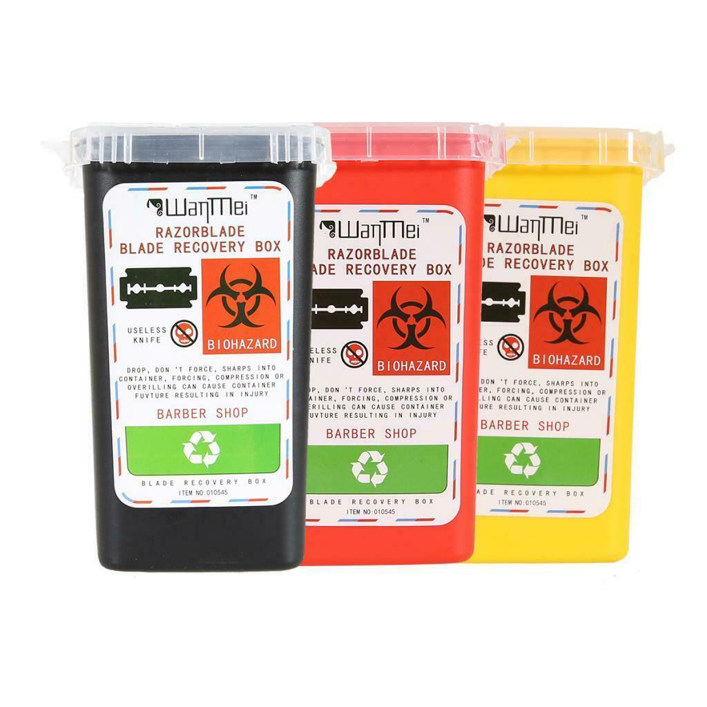 Plastic Small Sharps Biohazard Needles Blades Disposal Container Bin 3 Color