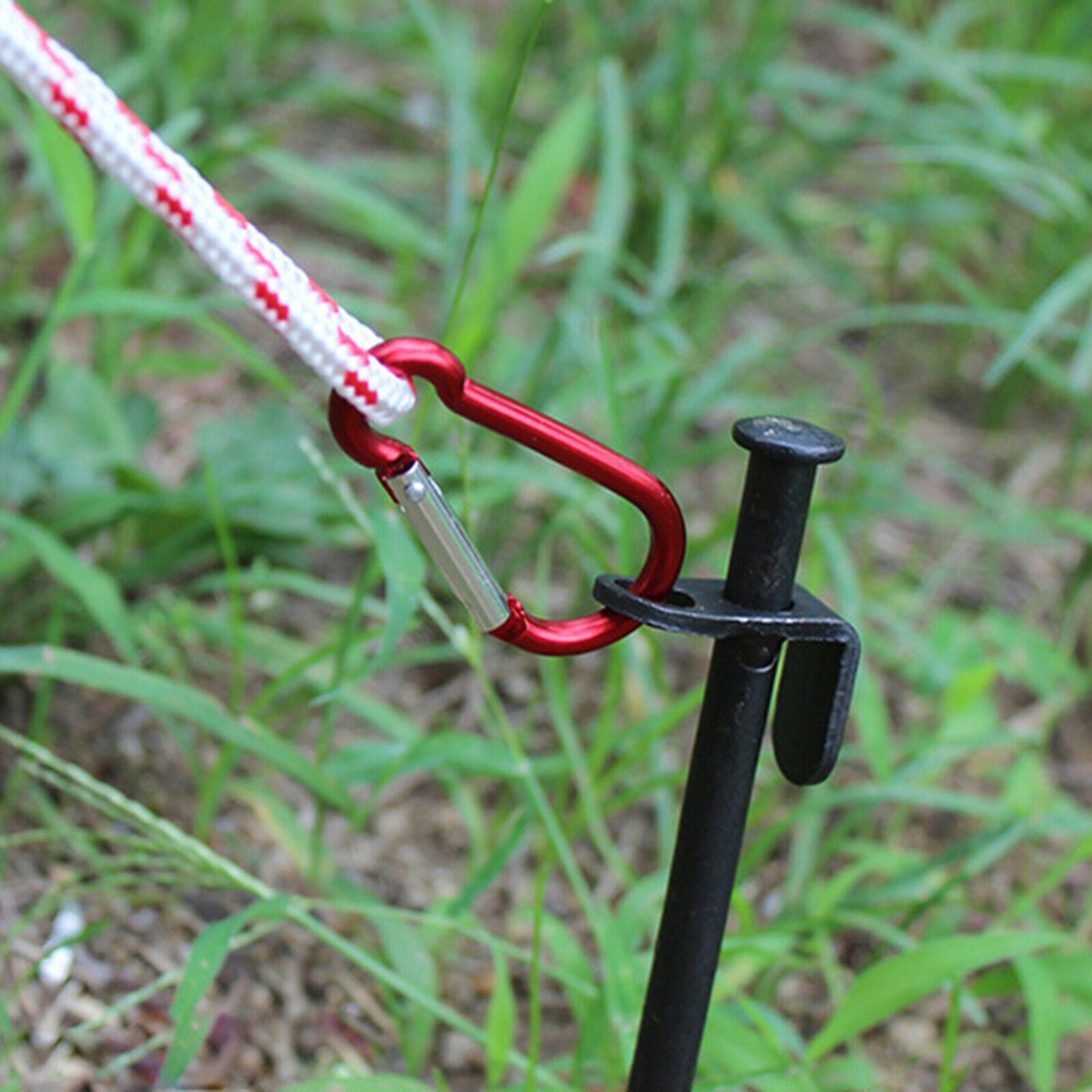 Metal Camping Tent Stakes Pegs Multiuse Ground Nails for Outdoor Climbing