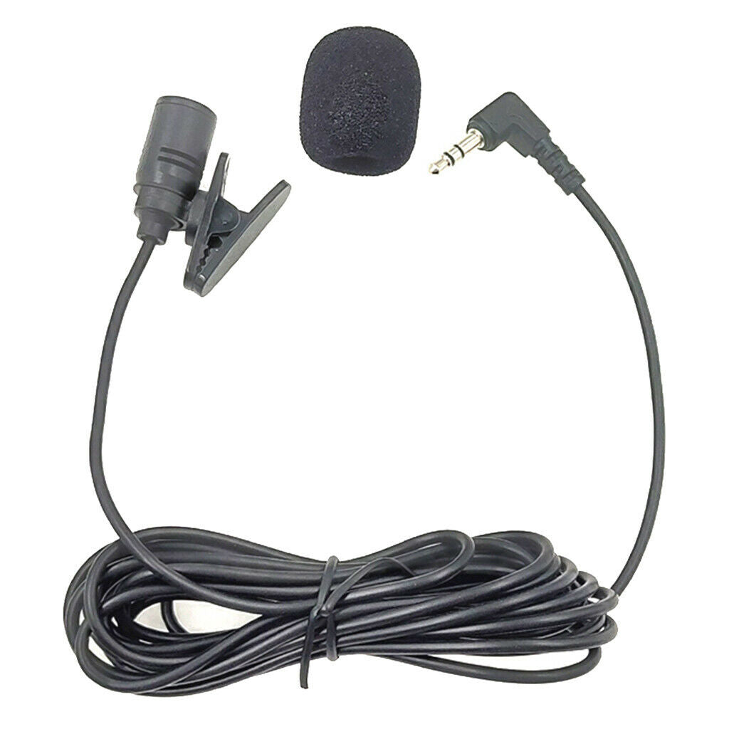 3.5mm Lavalier Lapel Microphone Omnidirectional Mic For PC Sound Card Camera