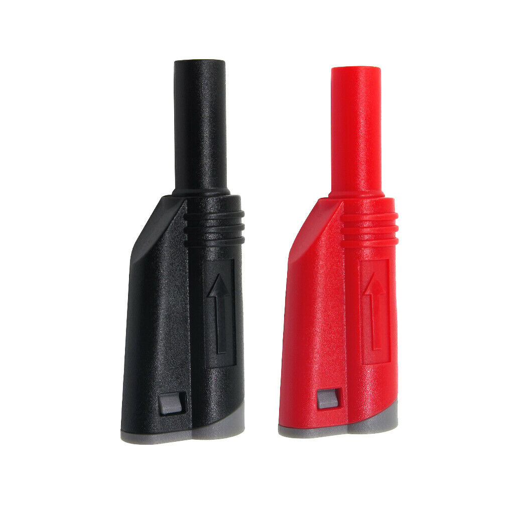 2Pcs Welding-free Stackable 4mm Safety Multimeter Connector Banana Plug NEW