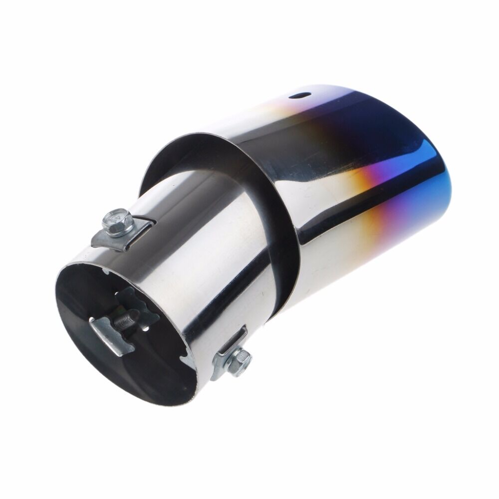 1xUniversal Bent Colorful Stainless Steel Auto Car Exhaust Pipe Tail Muffler Tip