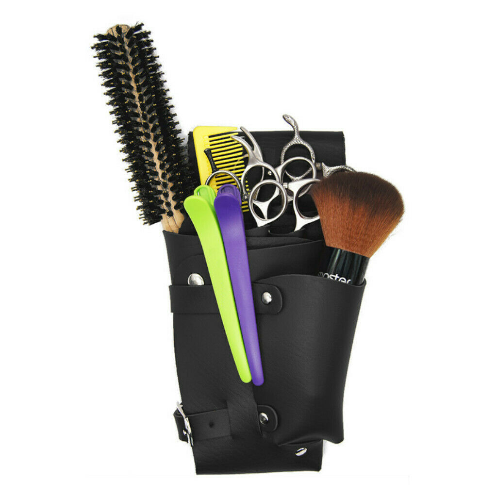 Soft Styling Scissors Combs Clips Brushes Pouch Tools Holster Bag Black