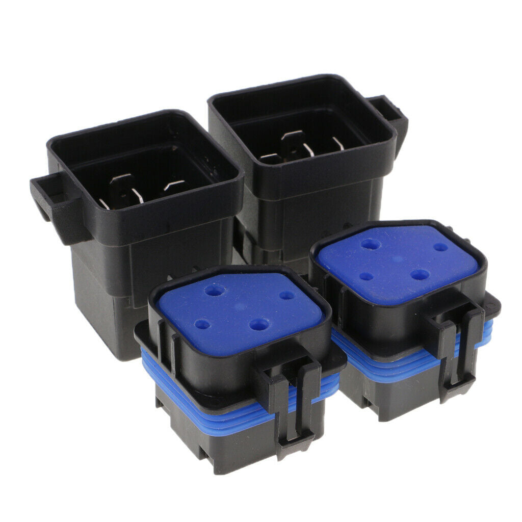 2 Set 40A 12V 5Pin Relay Socket Terminals for Car Motorcycle Boat Automotive