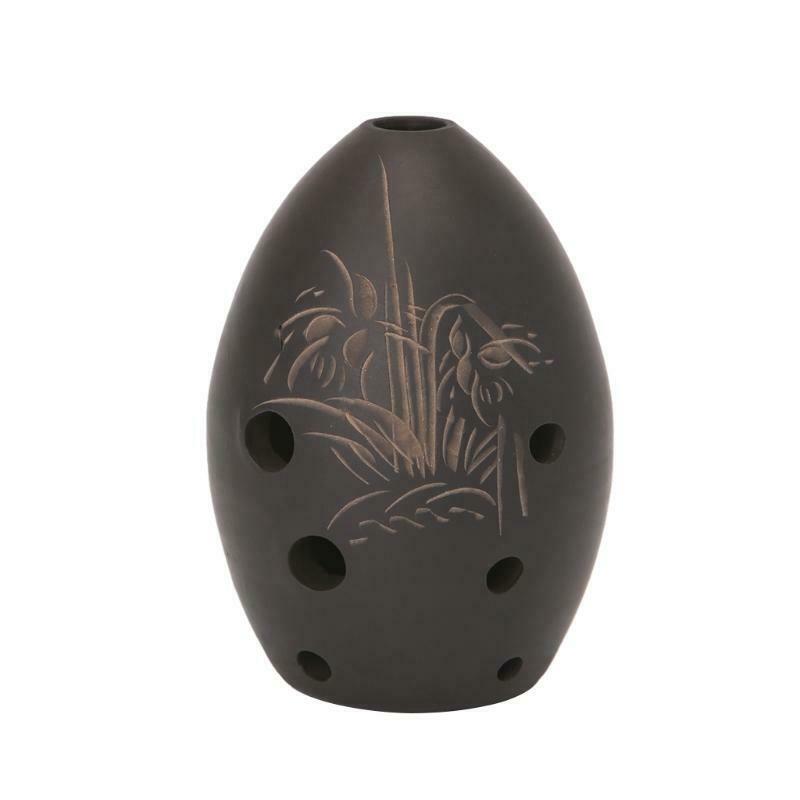 8 Holes Ocarina Black Clay Xun Musical Instrument For Children Beginner Gift