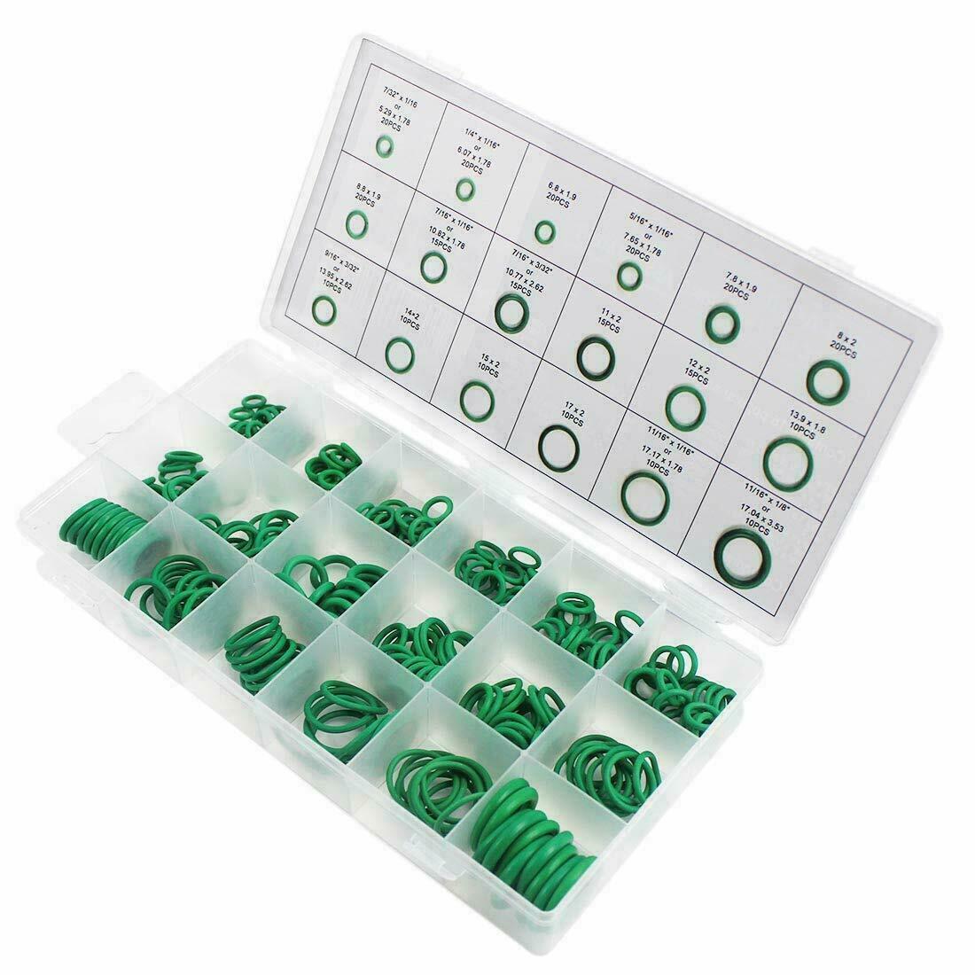 270 Pieces O-Ring Rubber Assortment Kit Set with Holder Case SAE and Metric