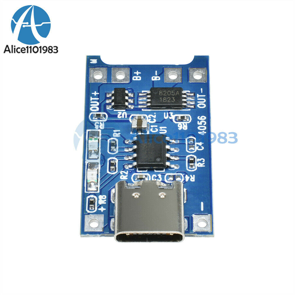 1PC 5V 1A 18650 TC4056A Lithium Battery Charger Type-C USB Module Charging Board