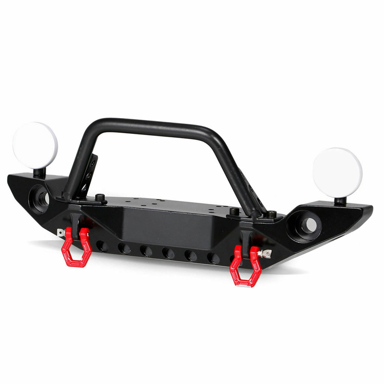1/10 RC Metal Front Bumper & 2 LED Lights Set for Axial SCX10 90047 Crawler Car