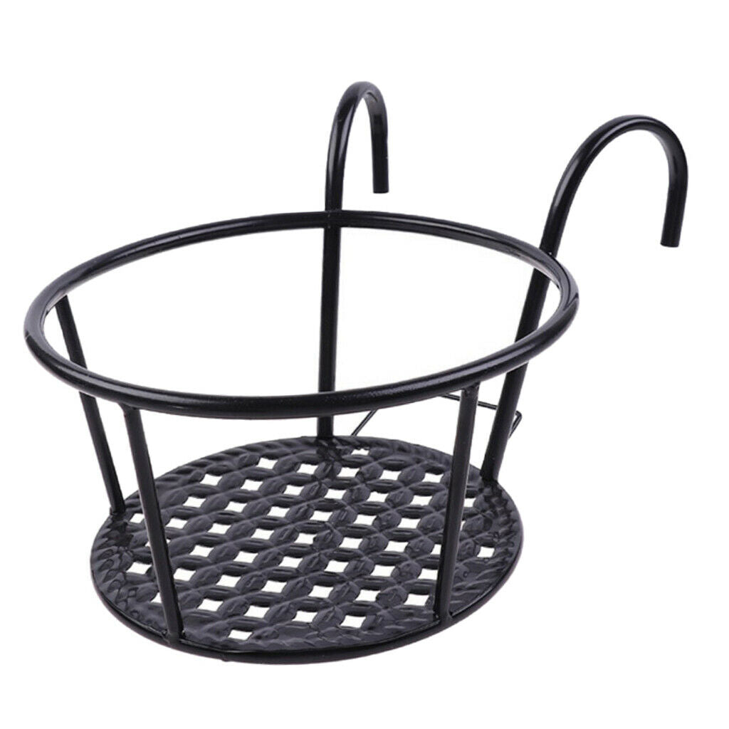 3x Rustic Potted Flower Hangin Basket Planter Braceket for Fence 22cn Dia.