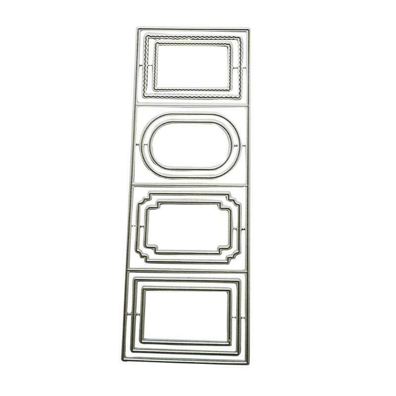 Frame Metal Cutting Dies Stencil DIY Scrapbooking Album Paper Card Template Mold