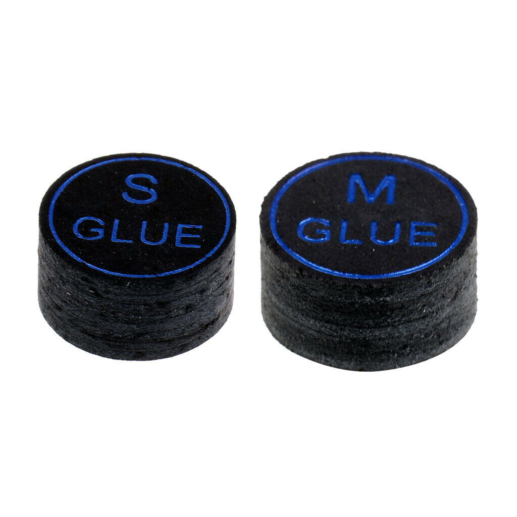 13mm Black Pool Cue Tips, Billiard Stick Tips Repair Kit - Pack of 2 - Soft &
