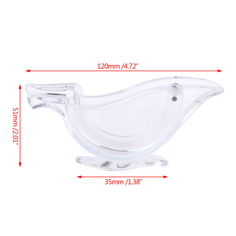 1*Acrylic Lemon Clip Manual Transparent Fruit Juicer Home Kitchen Bar Gad.l8