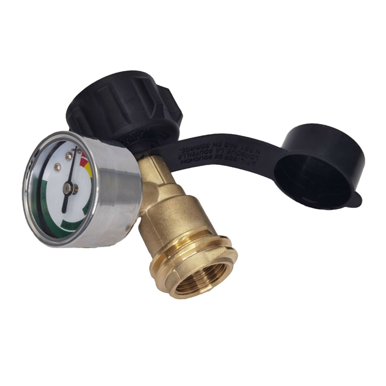 Brass Propane Tank Gauge  Type 1 QCC Adapter Connection Valve Pressure Meter