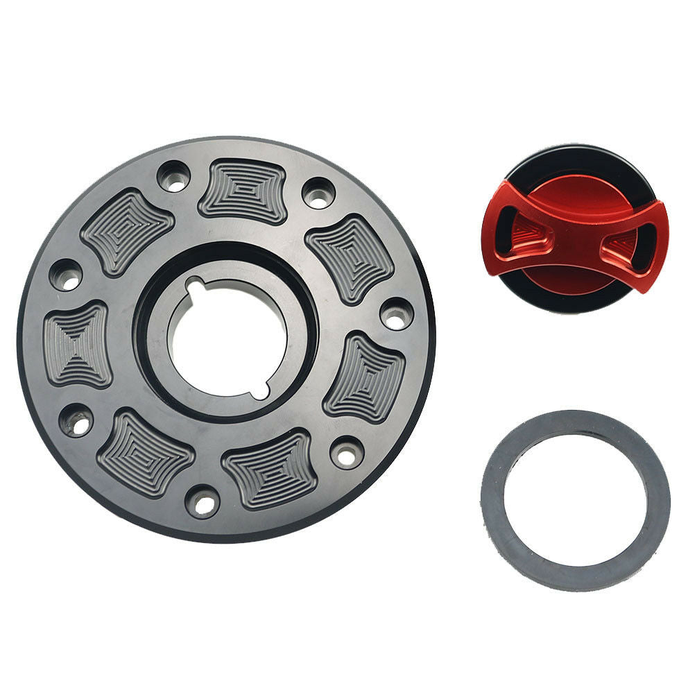 Red Bow-tie Gas Fuel Tank Cap Cover For Kawasaki ZX-11 ZXR400 Ninja ZX 6R/9R ZZR