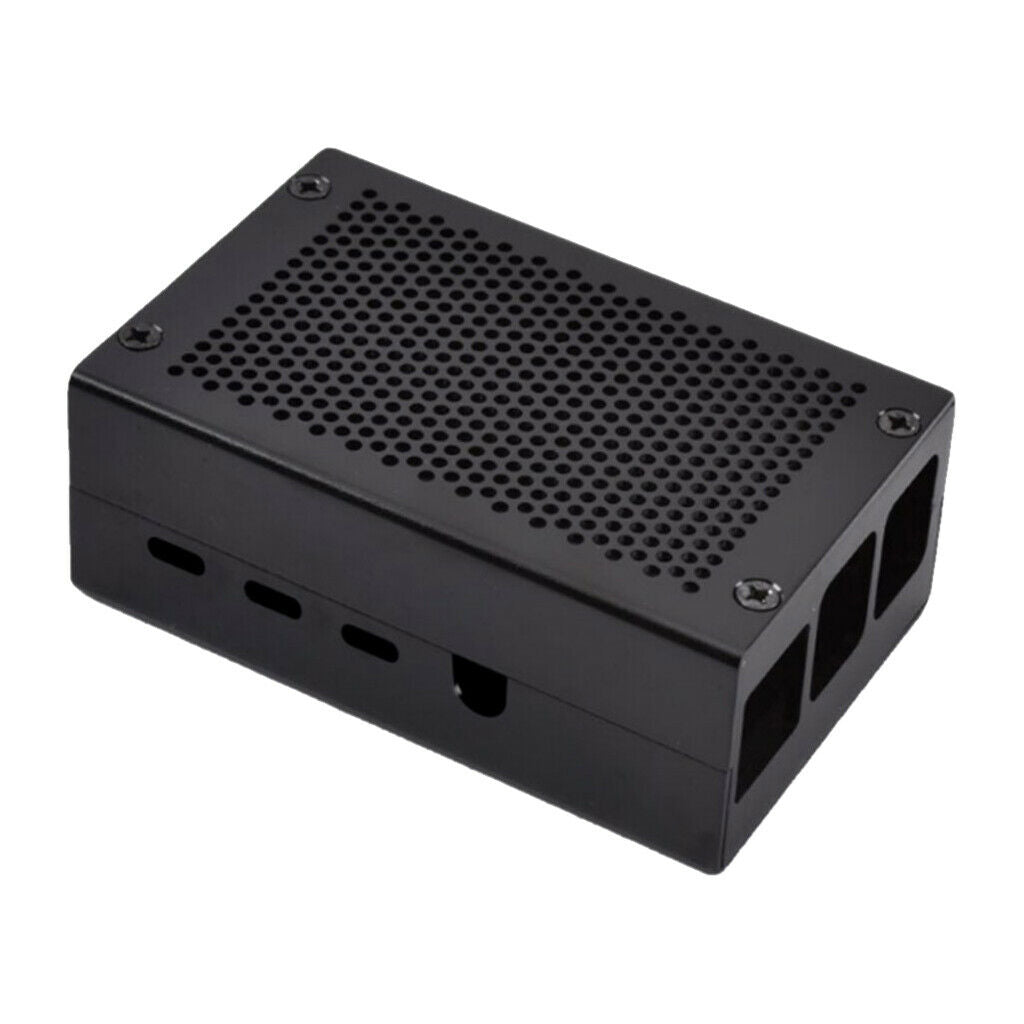 for Raspberry Pi 4 Shell Heavy Duty Aluminum Heat Dissipation Box Black