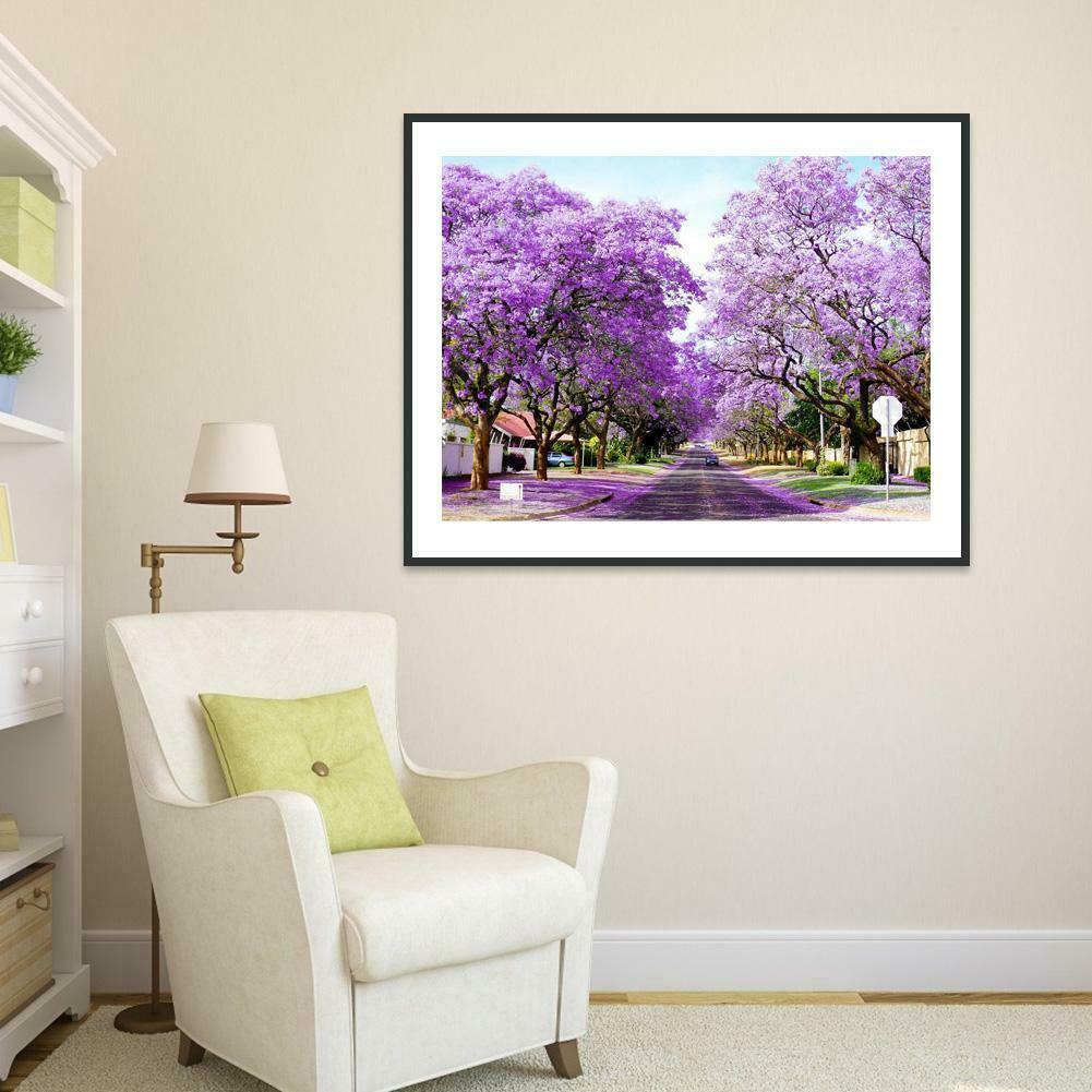 5D DIY Full Drill Diamond Painting Bauhinia Cross Stitch Mosaic Craft Kit @