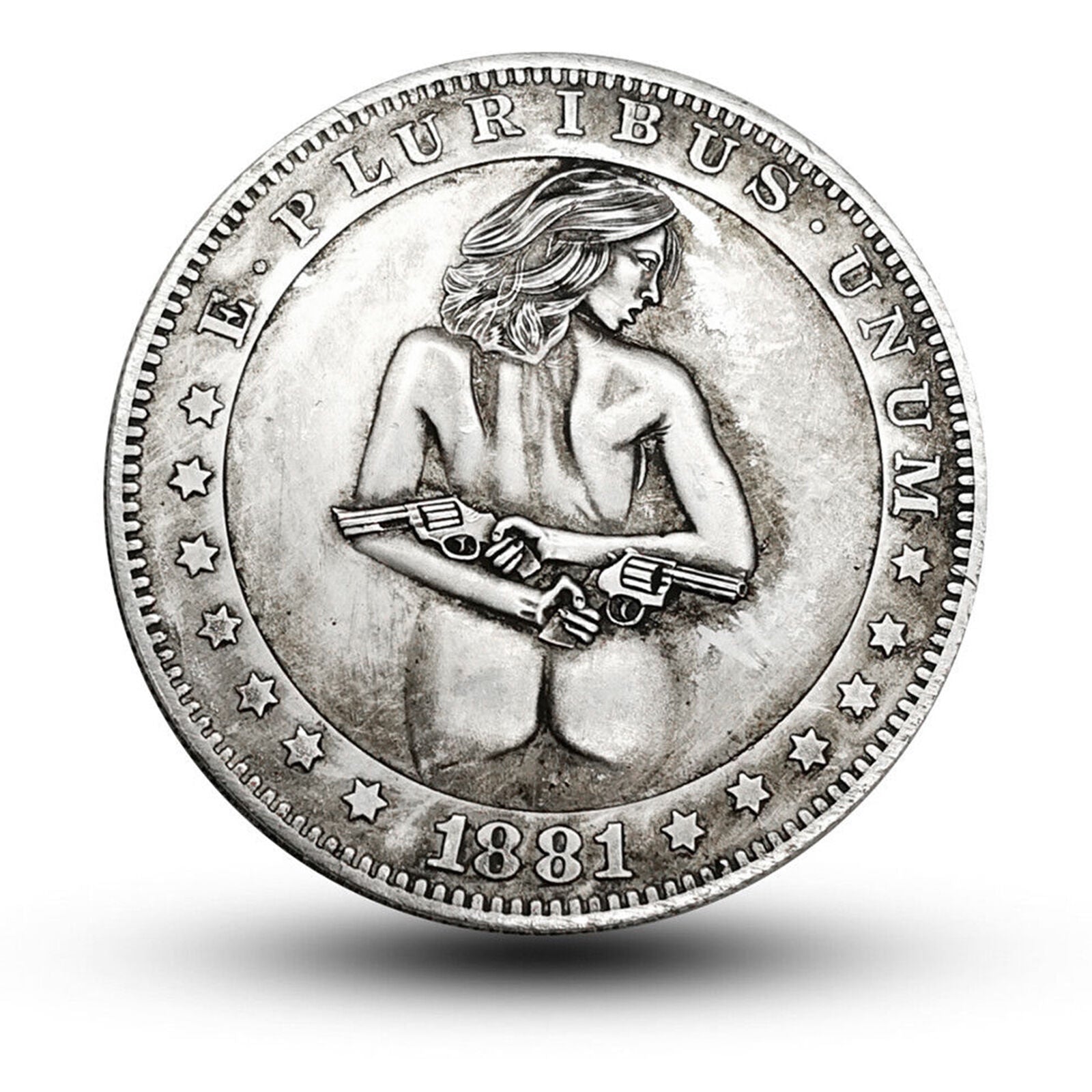 American 1881 Morgan Double-shot Girl 1 Dollar Commemorative Coins Collection KS