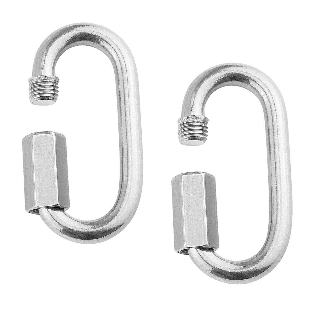Quick Link Screw Lock Chain Fastener Hook Carabiner 304 Stainless Steel