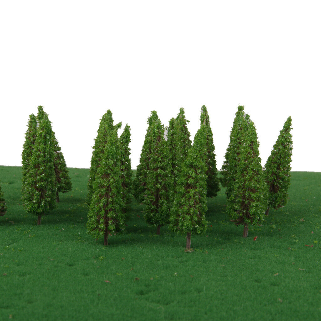 Lots 55 1/100 HO Scale Flower Beds w/ Trees Miniatures Set for Garden Decor