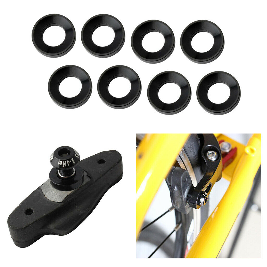 Lots 8 Aluminum Bicycle Disc Brake Bolts Spacer MTB Bike Washers Rings