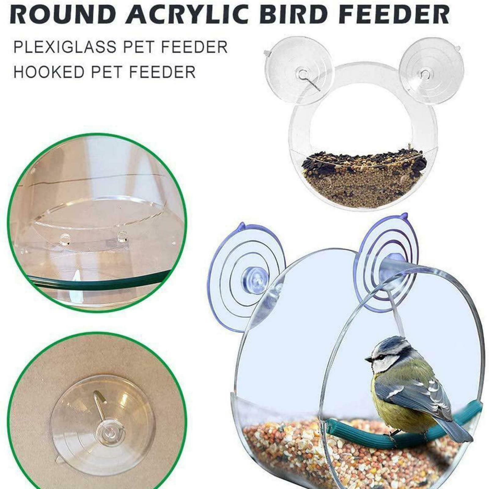 Window Bird Feeder Birdhouse Transparent House wild birds finches feeder