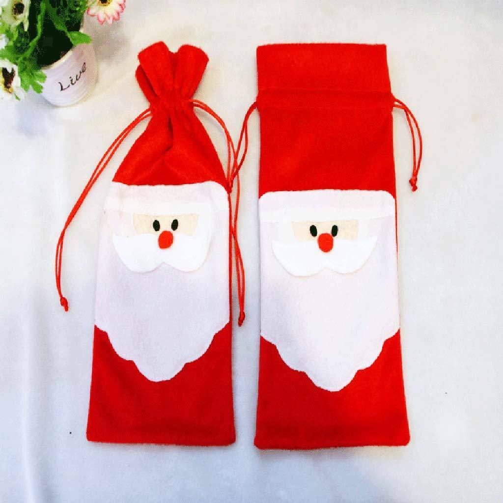 Santa Claus Wine Bottle Cover Wedding   Birthday Party Gift Wrapper Bag